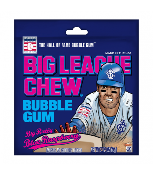 Big League Chew-Shredded Blue Raspberry Bubble Gum 60g (2.12 oz)