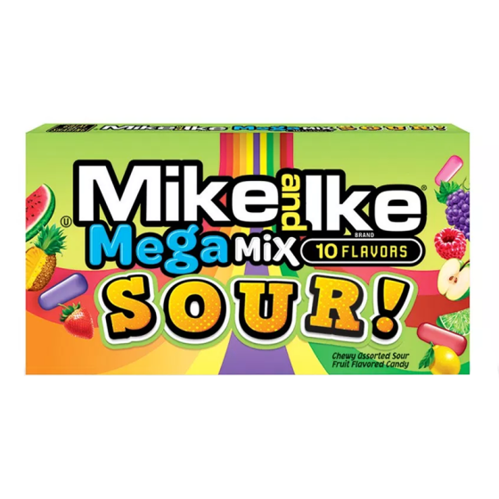 Mike & Ike Sour Mega Mix Theater Box 141g (5oz)