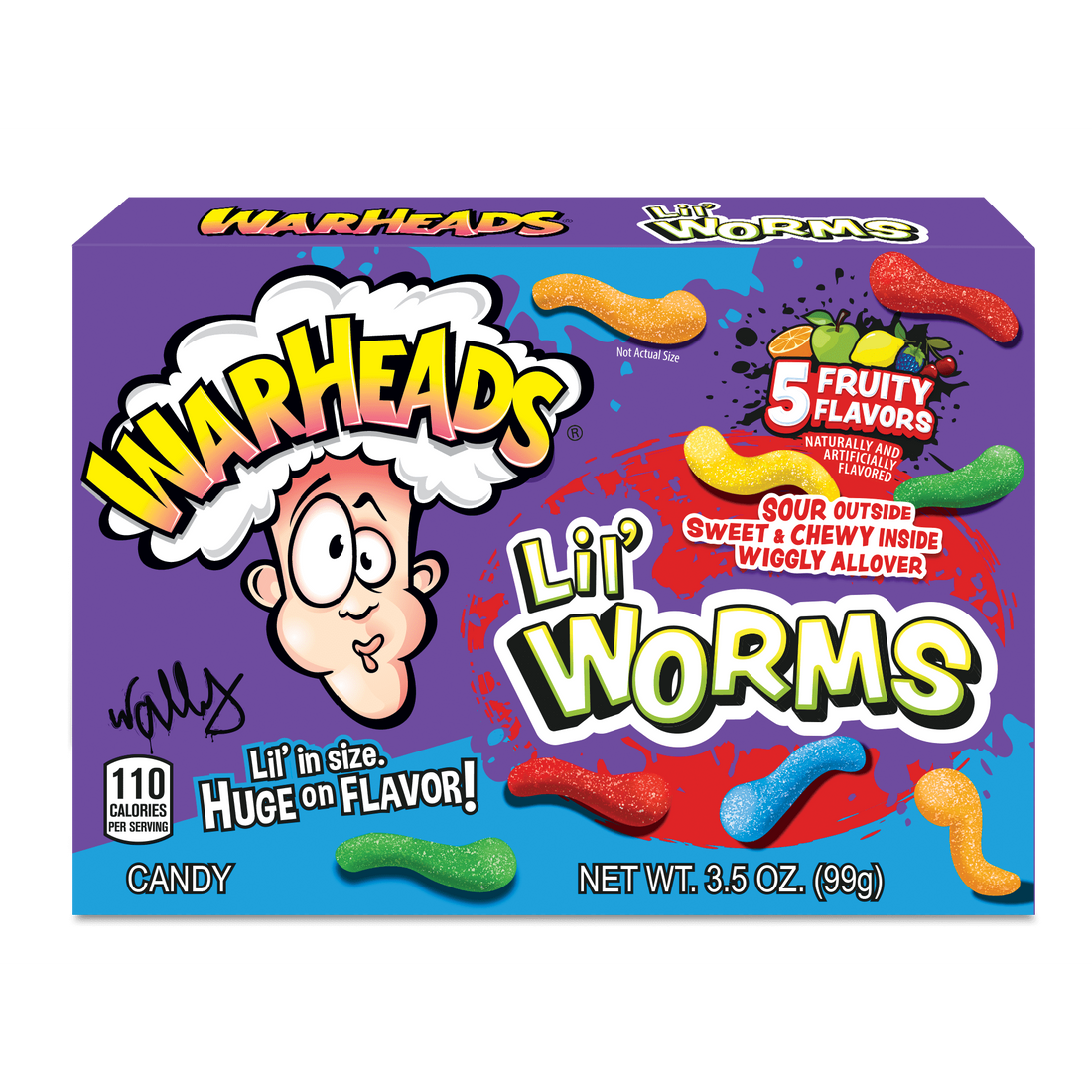 Warheads Lil Worm Gummies 3.5oz/99g