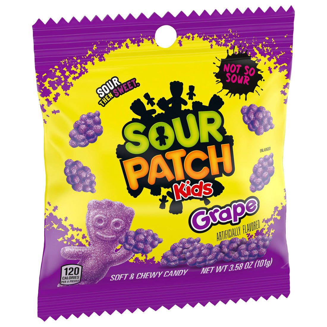 Sour Patch Kids Grape Peg Bag 3.6oz/102g