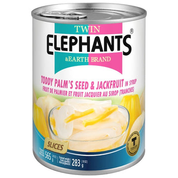 Twin Elephants & Earth Toddy Palm Seed with Jackfruit Slices in Syrup Twin Elephants