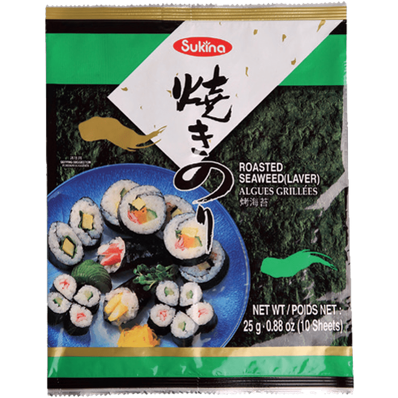 Sukina Roasted Seaweed (Laver) in Pack (10 sheets) 25g