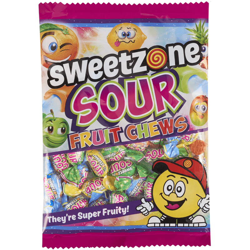 Sour Fruit Chews 180g Bag Sweetzone